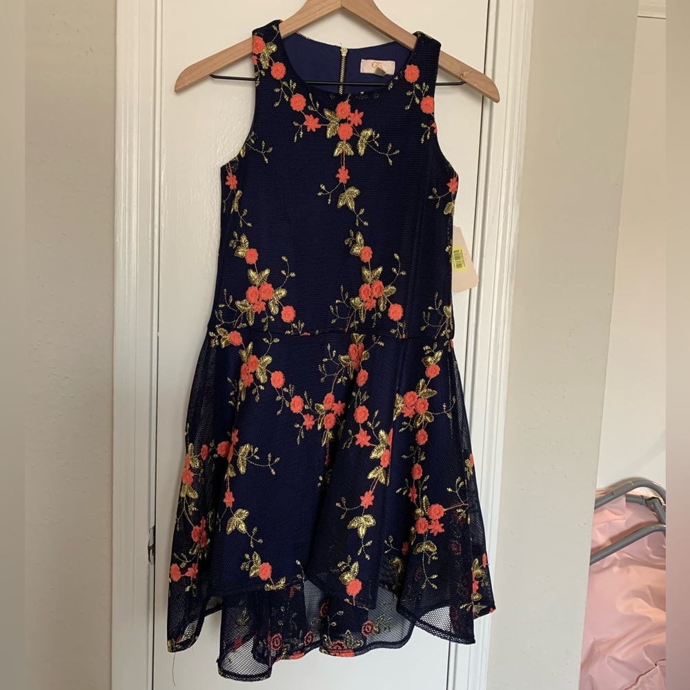 GB Girls Navy Floral Dress